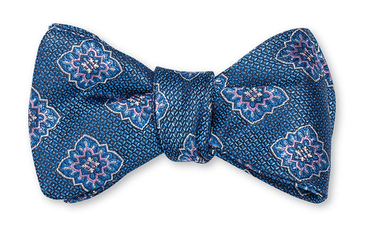 R. Hanauer Light Blue Edwards Medallions Bow Tie - B6013