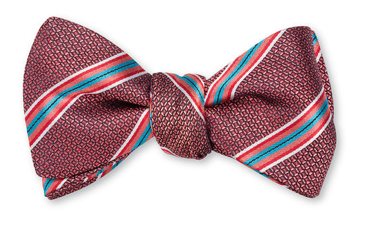 R. Hanauer Coral Edwards Stripes Bow Tie - B6009