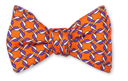 R. Hanauer Orange Diamond Links Bow Tie - B6003