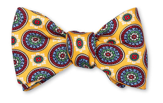 R. Hanauer Yellow Fairview Medallions Bow Tie - B5997