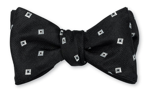R. Hanauer Black Tossed Squares Bow Tie - B5976