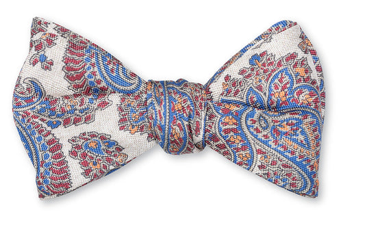 R. Hanauer Natural Catherine Paisley Bow Tie - B5961