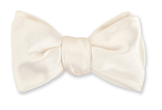 R. Hanauer Formal White Satin Bow Tie