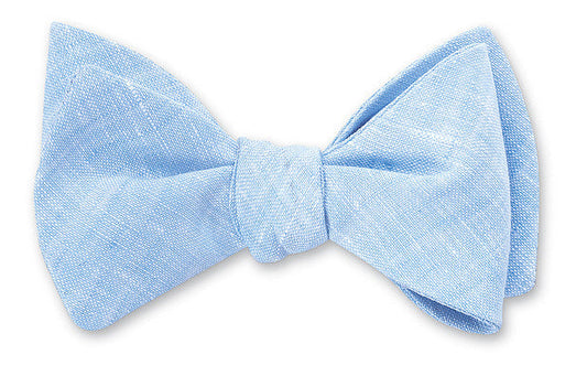 R. Hanauer Light Blue Rishra Linen Bow Tie - B2842
