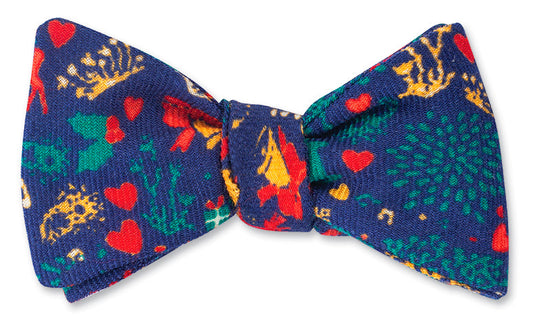 R. Hanauer Navy Fair Isle Bow Tie