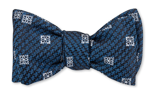 R. Hanauer Black/Blue Heather Medallions Bow Tie - B5830