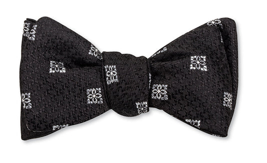 R. Hanauer Black Heather Medallions Bow Tie - B5829