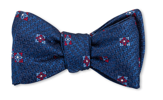 R. Hanauer Navy Heather Medallions Bow Tie - B5828