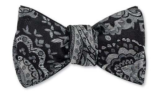 R. Hanauer Black Fernbank Paisley Bow Tie - B5824