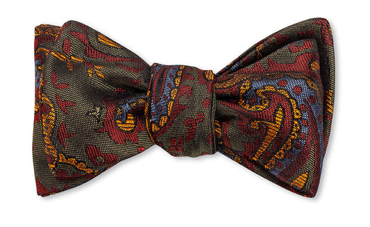 R. Hanauer Olive Fernbank Paisley Bow Tie - B5822