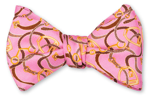 R. Hanauer Pink Baxter Stirrups Bow Tie - B5985