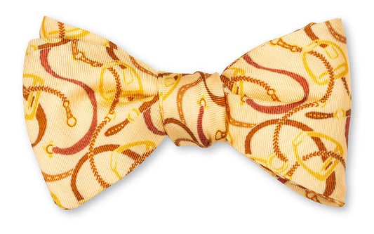 R. Hanauer Yellow Baxter Stirrups Bow Tie - B5984