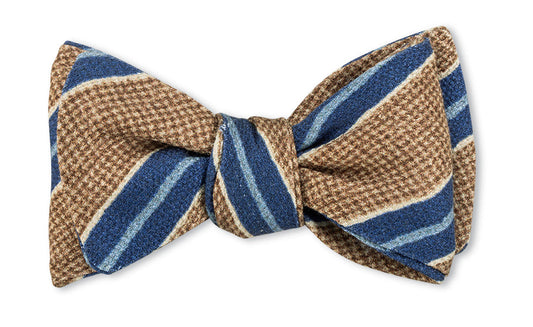 R. Hanauer Taupe Brendan Stripe Bow Tie - B5808