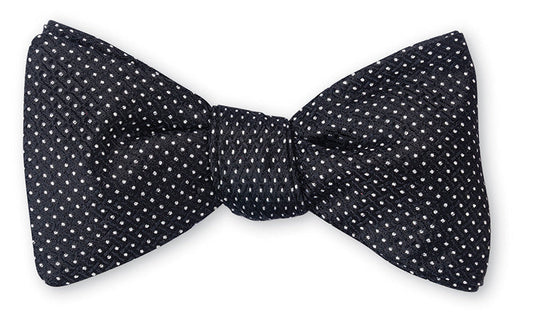 R. Hanauer Black Runnymede Pin Dots Bow Tie