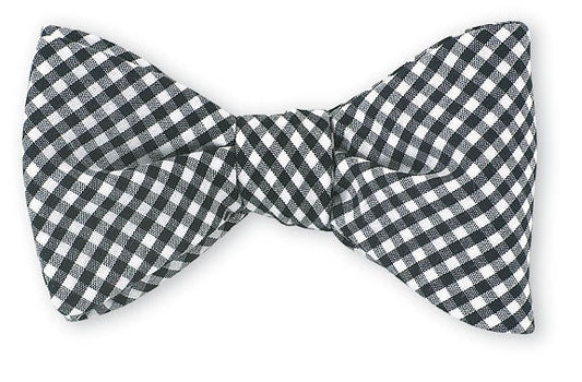 R. Hanauer Black Gingham Bow Tie - B300