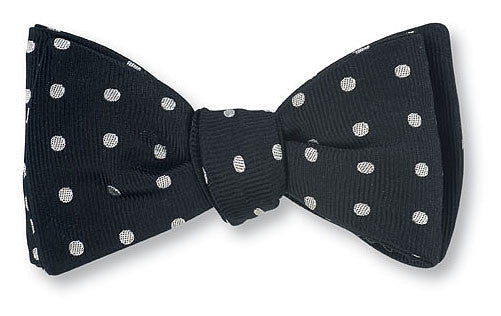 R. Hanauer Black/Silver Vero Polka Dots Bow Tie - B2013