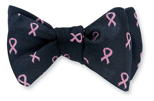 R. Hanauer Black/ Pink Ribbons Bow Tie - B2508