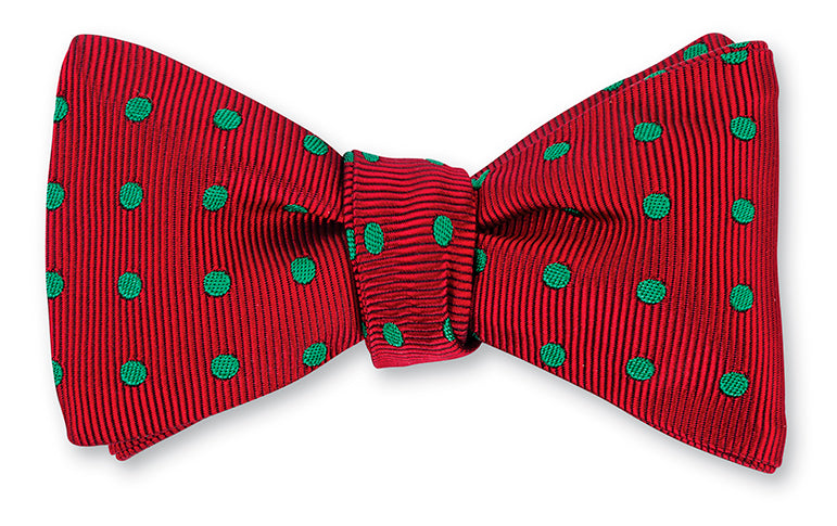 R. Hanauer Red/Green Vero Polka Dots Bow Tie - B2011