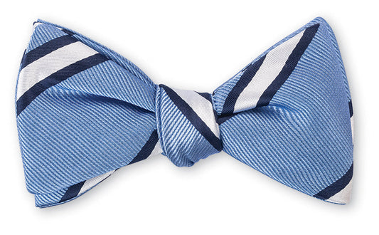 R. Hanauer Light Blue Butler Stripes Bow Tie
