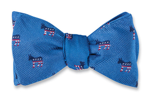 R. Hanauer Blue Patriotic Donkeys Bow Tie