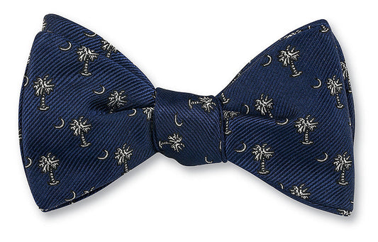 R. Hanauer Handmade Navy Palmetto Bow Tie - B1822