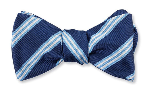 R. Hanauer Navy/Blue Brooks Striped Bow Tie - B1788