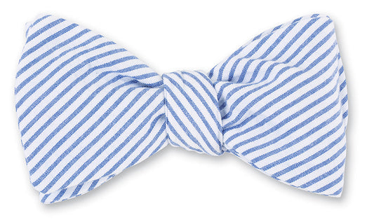 R. Hanauer Blue Seersucker Bow Tie - B3392