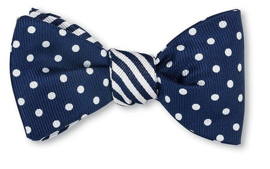 R. Hanauer Navy Sherman/Windsor Dots Bow Tie - B713/2544