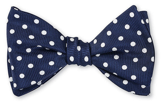 R. Hanauer Navy/White Windsor Dots Bow Tie - B713