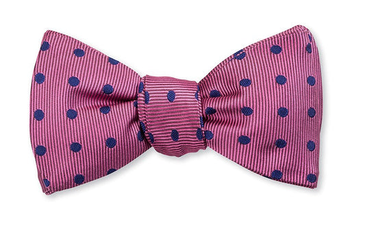 R. Hanauer Pink/Navy Vero Polka Dots Bow Tie - B3054