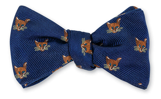 R. Hanauer Handmade Navy Fox Mask Bow Tie - B2003