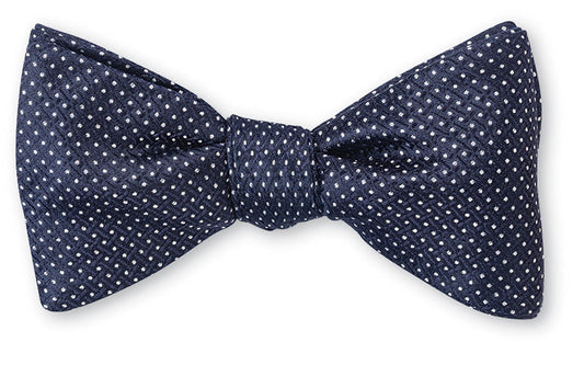 R. Hanauer Navy Runnymede Pin Dots Bow Tie