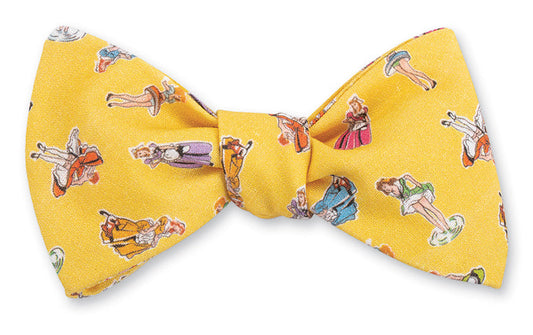 R. Hanauer Pinup Fabric Springfield Girls Bow Tie Yellow- B4873