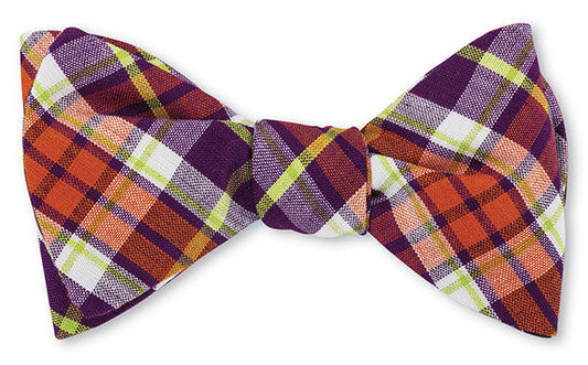 R. Hanauer Purple/Orange Madras Bow Tie - B3040