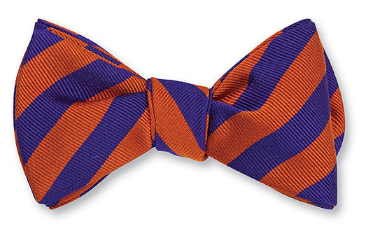 R. Hanauer Orange/Purple Bar Stripes Bow Tie - B1752