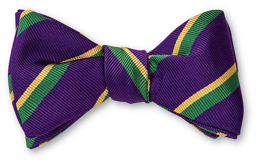 R. Hanauer Purple Folkestone Stripes Bow Tie - B717