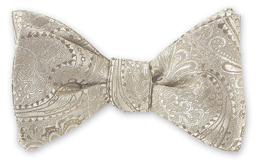 R. Hanauer Champagne Paisley Bow Tie - B1693