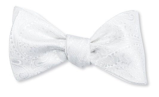 R. Hanauer White paisley Bow Tie - B4216