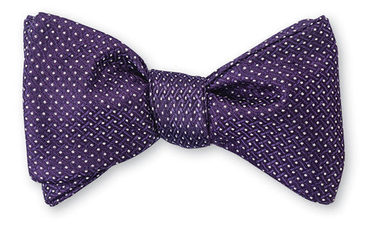 R. Hanauer Purple Runnymede Pin Dots Bow Tie