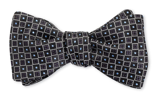 R. Hanauer Black/Blue Academy Neats Bow Tie - B5675