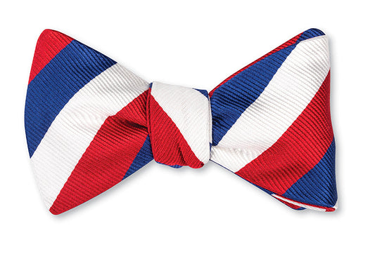 R. Hanauer Red/White/Blue Welford Stripes Bow Tie - B4658