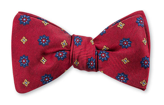 R. Hanauer Red Chelsea Medallions Bow Tie - B5815