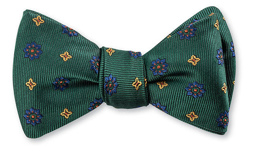 R. Hanauer Green Chelsea Medallions Bow Tie - B5814