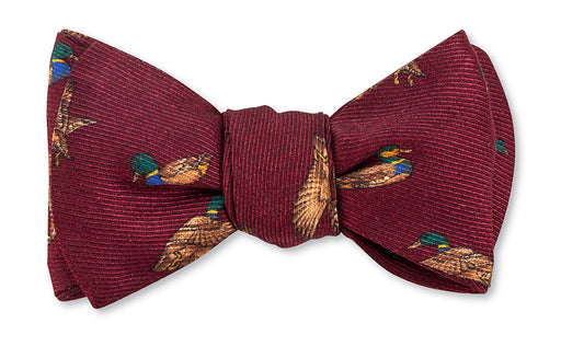 R. Hanauer Burgundy Bridgewater Ducks Bow Tie - B5799