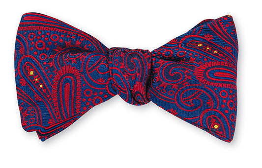 R. Hanauer Blue Chastain Paisley Bow Tie - B5301