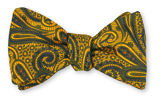 R. Hanauer Gold Chastain Paisley Bow Tie - B5306
