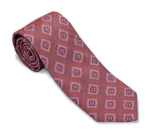 R. Hanauer Coral Edwards Medallions Necktie - F6012