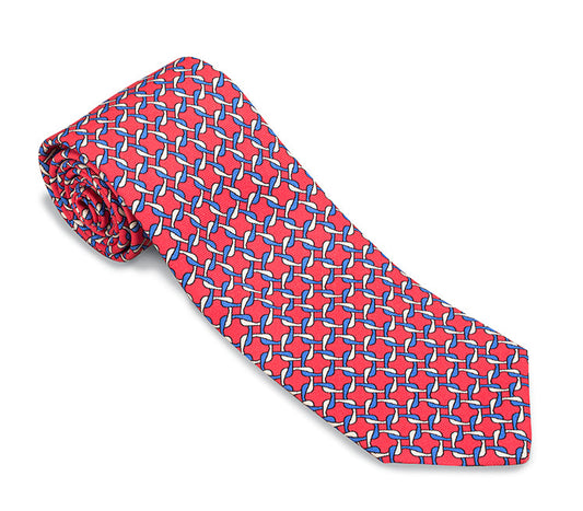 R. Hanauer Coral Diamond Links Necktie - F6002