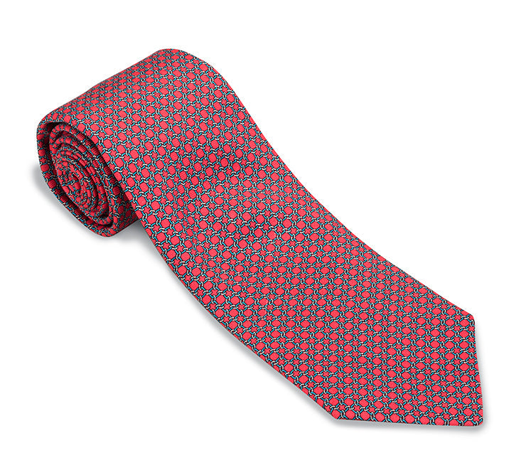 R. Hanauer Coral Circle Links Necktie - F5999