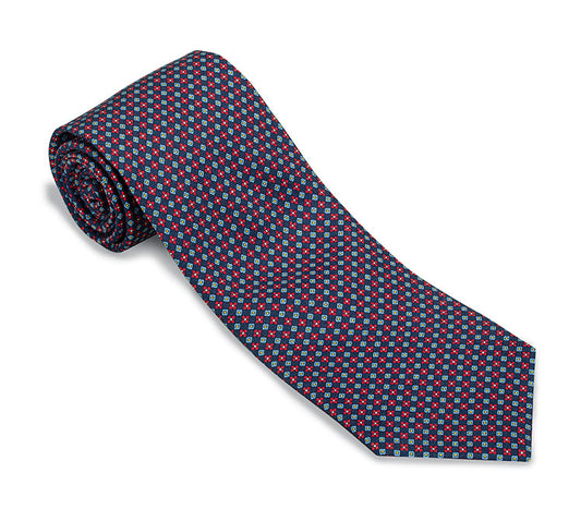 R. Hanauer Navy Fairway Neats Necktie - F5993